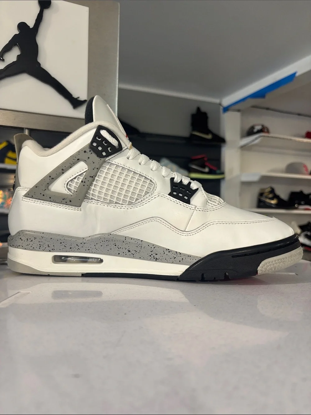 Air Jordan 4 Retro OG White Cement Mens Size 10.5